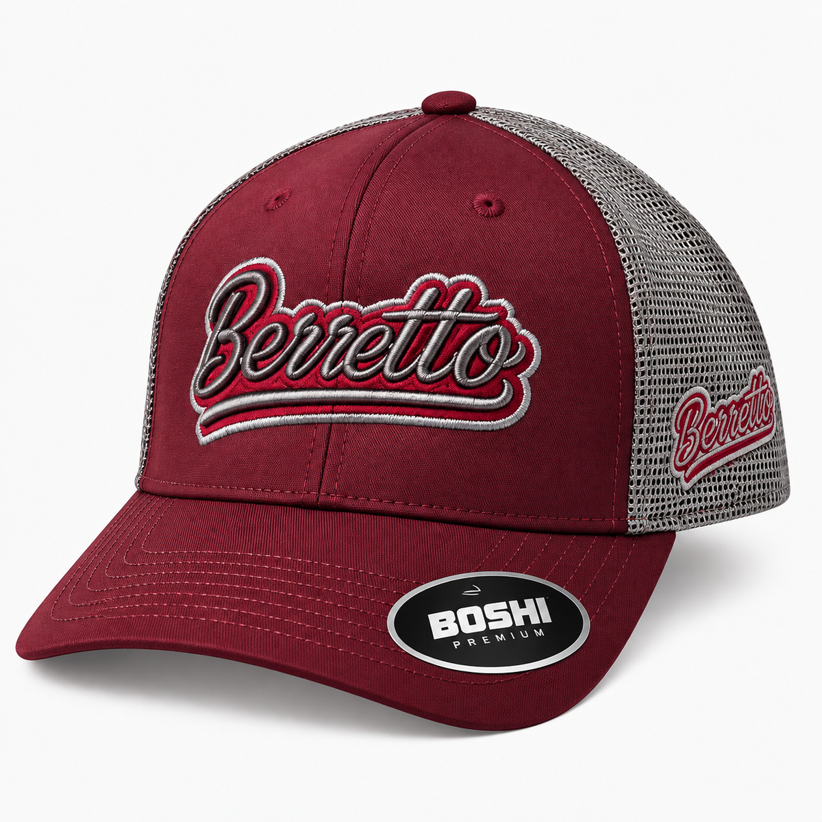 Maroon/silver